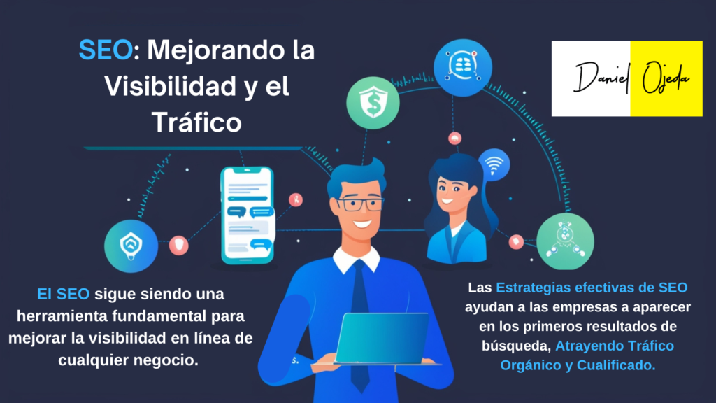 El SEO es como asegurarse de que tu tienda tenga un gran letrero visible que atrae a los clientes.